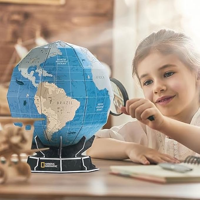 3D PUZZLE WORLD MAP NATIONAL GEOGRAPHIC - 3D PUZZLE FOR CHILDREN AGED 8+ | 32-PIECE EARTH GLOBE | MODEL ASSEMBLY | EASY TO ASSEMBLE - Image 4